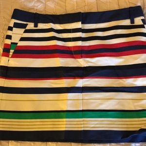 J Crew Factory-never worn-striped mini skirt